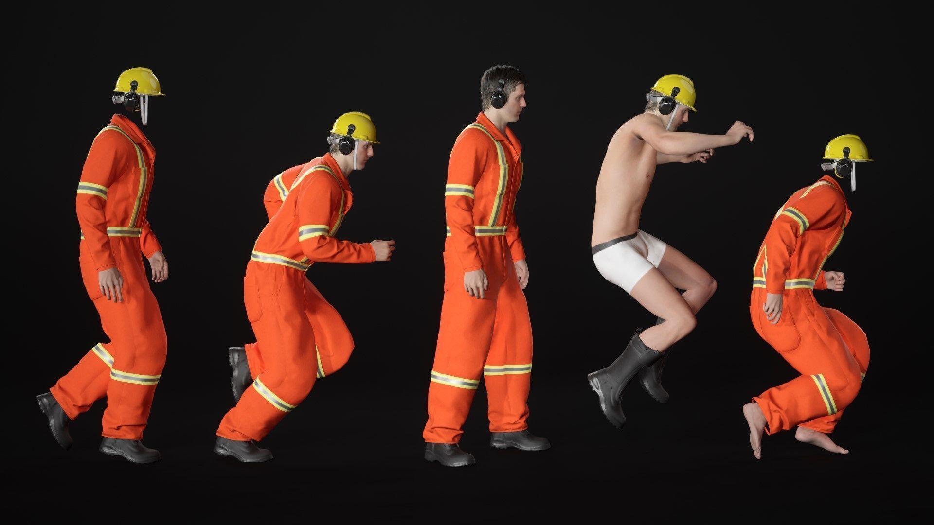 Mens and Womens Prison Uniform 1 3D Model Collection_28