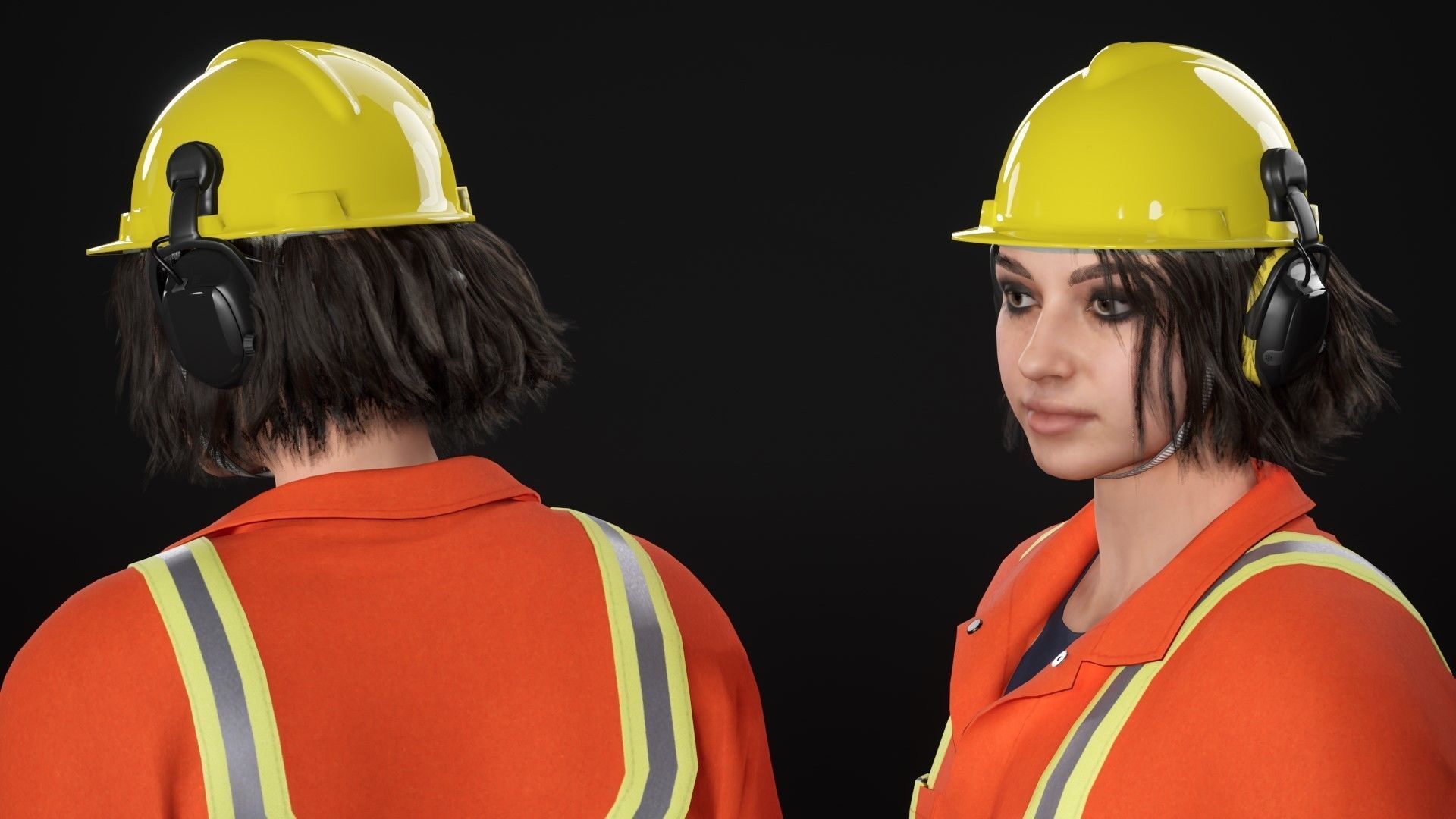 Mens and Womens Prison Uniform 1 3D Model Collection_43