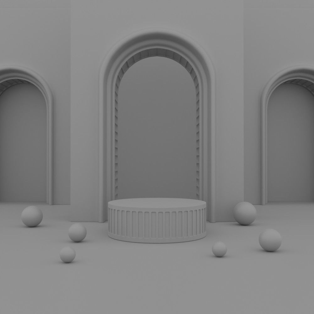 Elegant Brown Roman Style Pallet 3D model_8