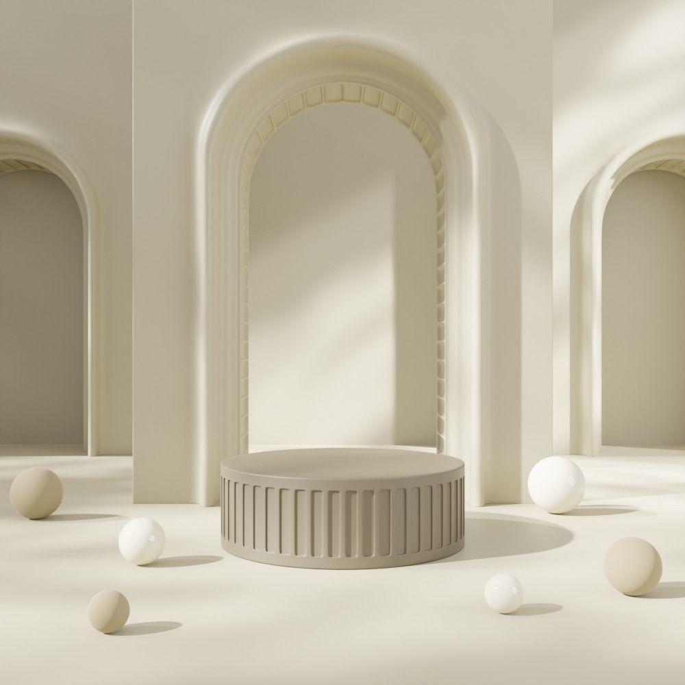 Elegant Brown Roman Style Pallet 3D model_1