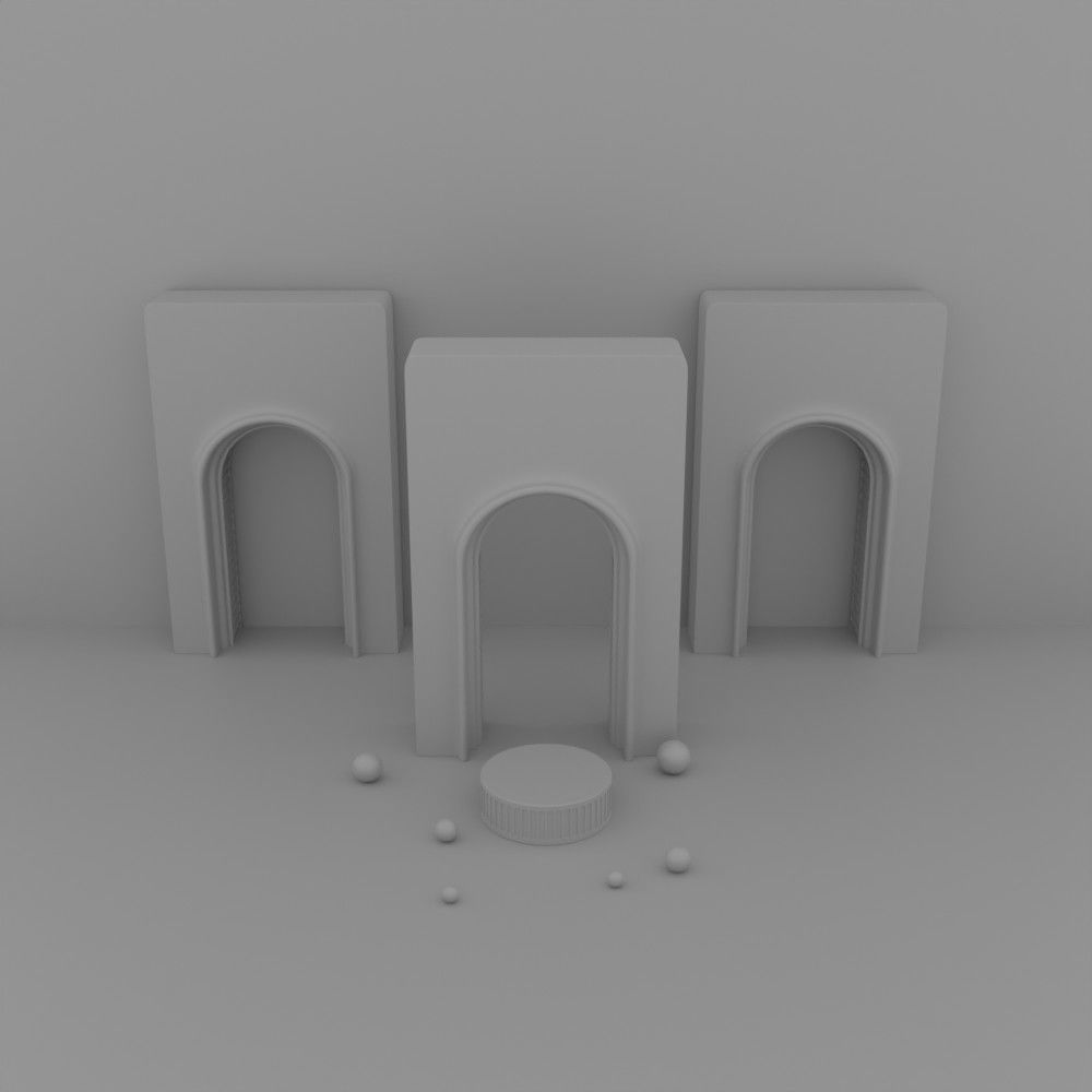 Elegant Brown Roman Style Pallet 3D model_6