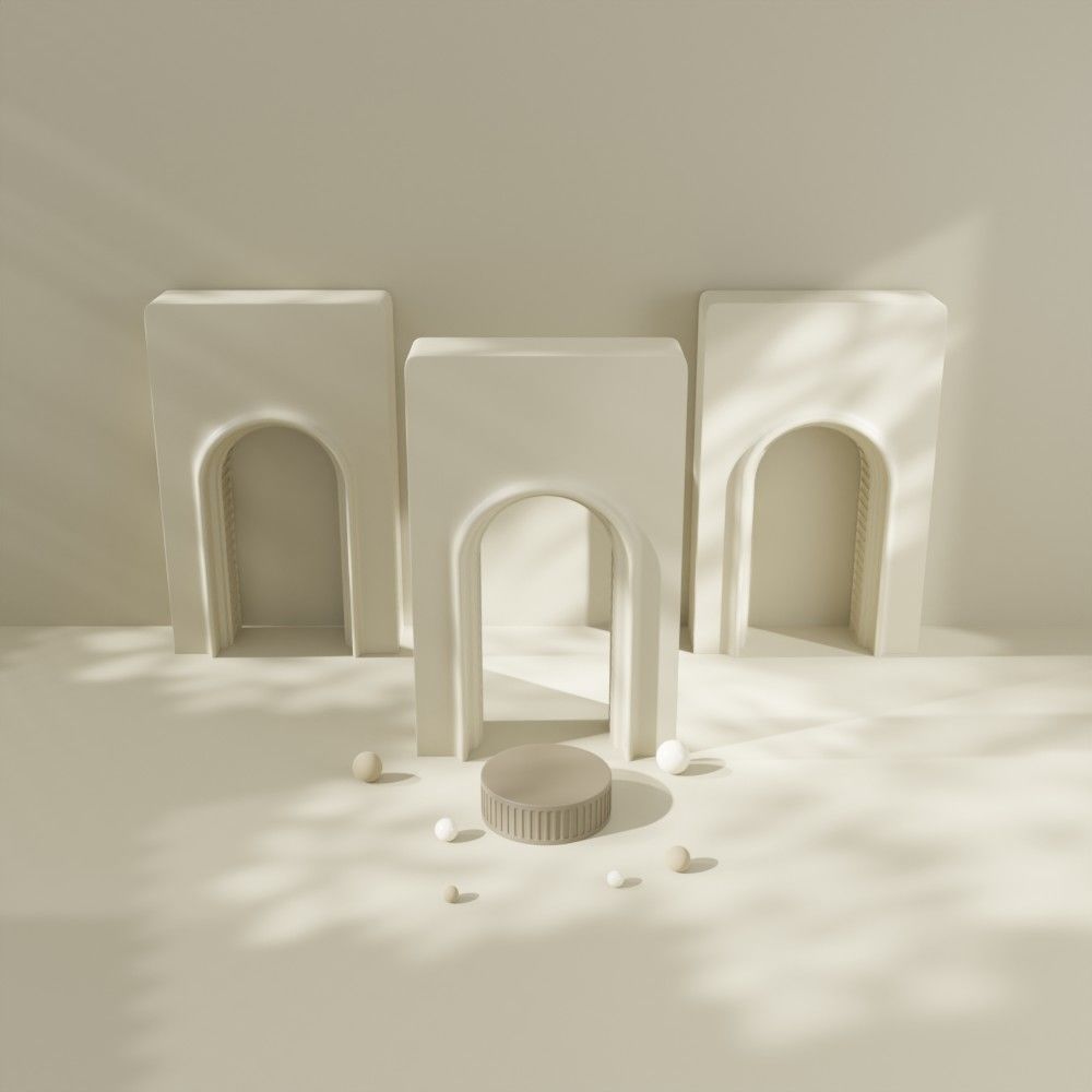 Elegant Brown Roman Style Pallet 3D model_5