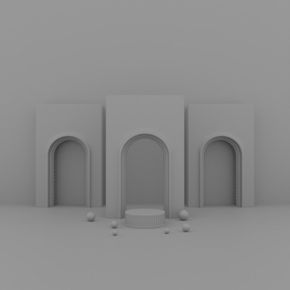 Elegant Brown Roman Style Pallet 3D model_7