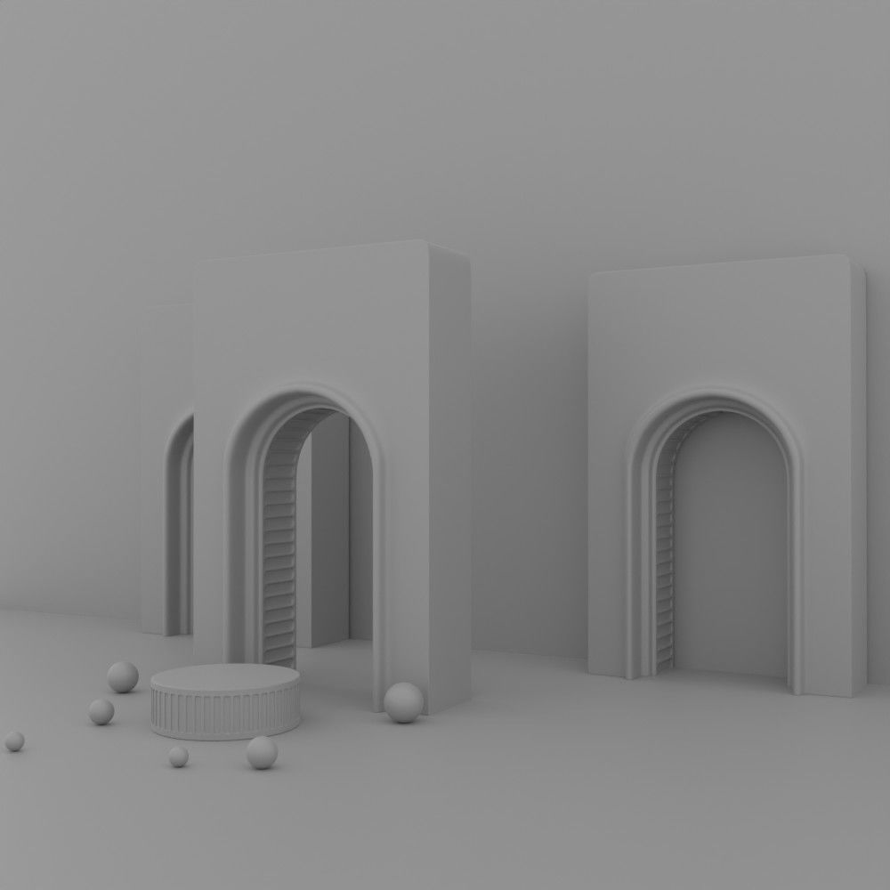 Elegant Brown Roman Style Pallet 3D model_9