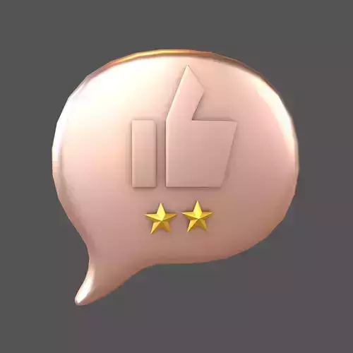 Rating Two Star Bubble Icon V1 011