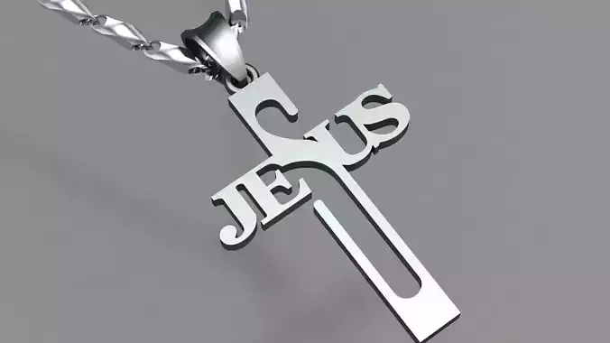 Cross Jesus pendant D38