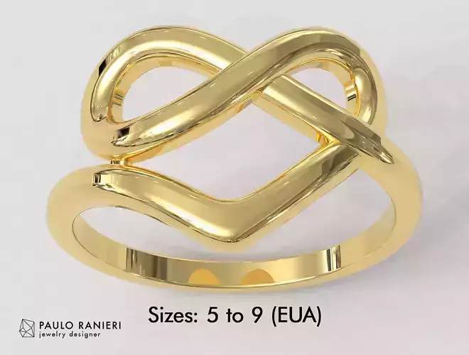 Infinity Heart Knot Ring