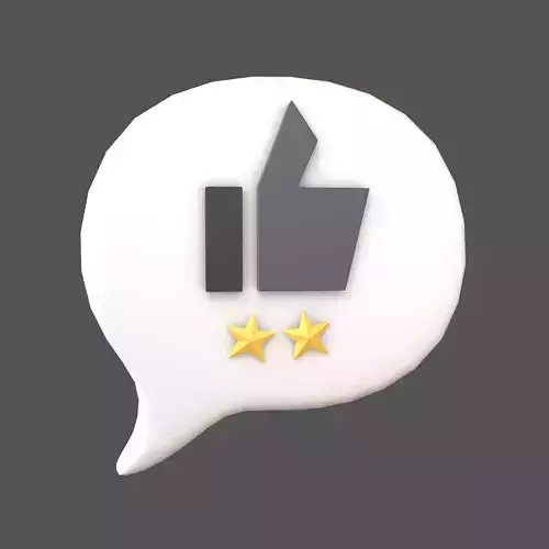 Rating Two Star Bubble Icon V2 002