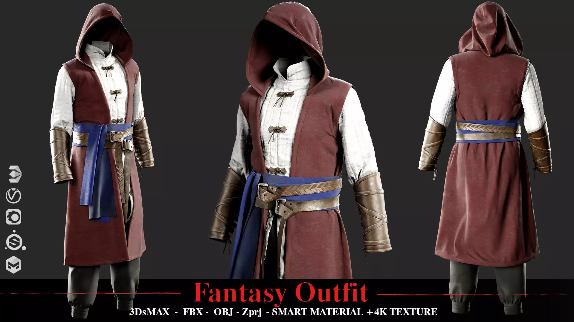Fantasy Outfit 3D model_0