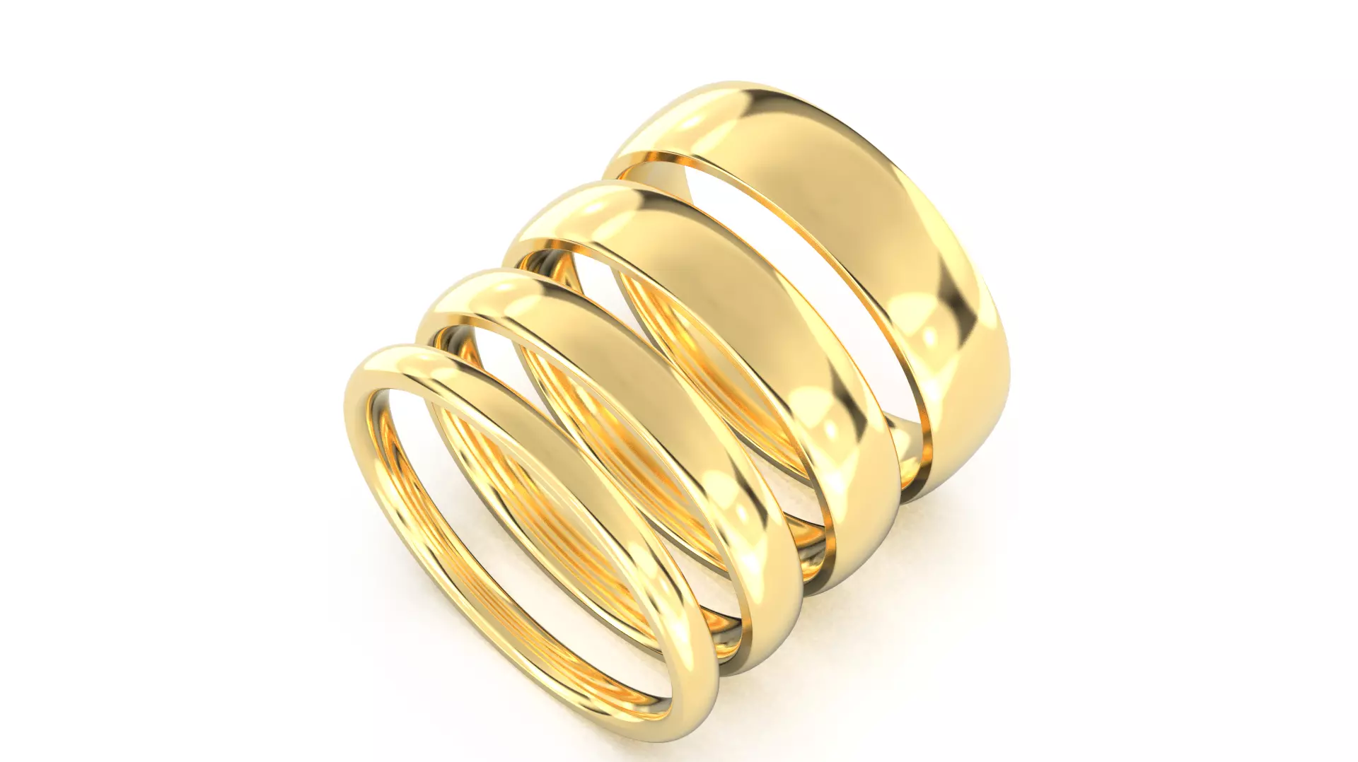 Classic Full Court Band Ring for Men R035 3D print model