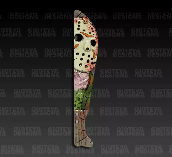 Horror Acccesories Friday 13th Jason Voorhees Machete 3D model_0
