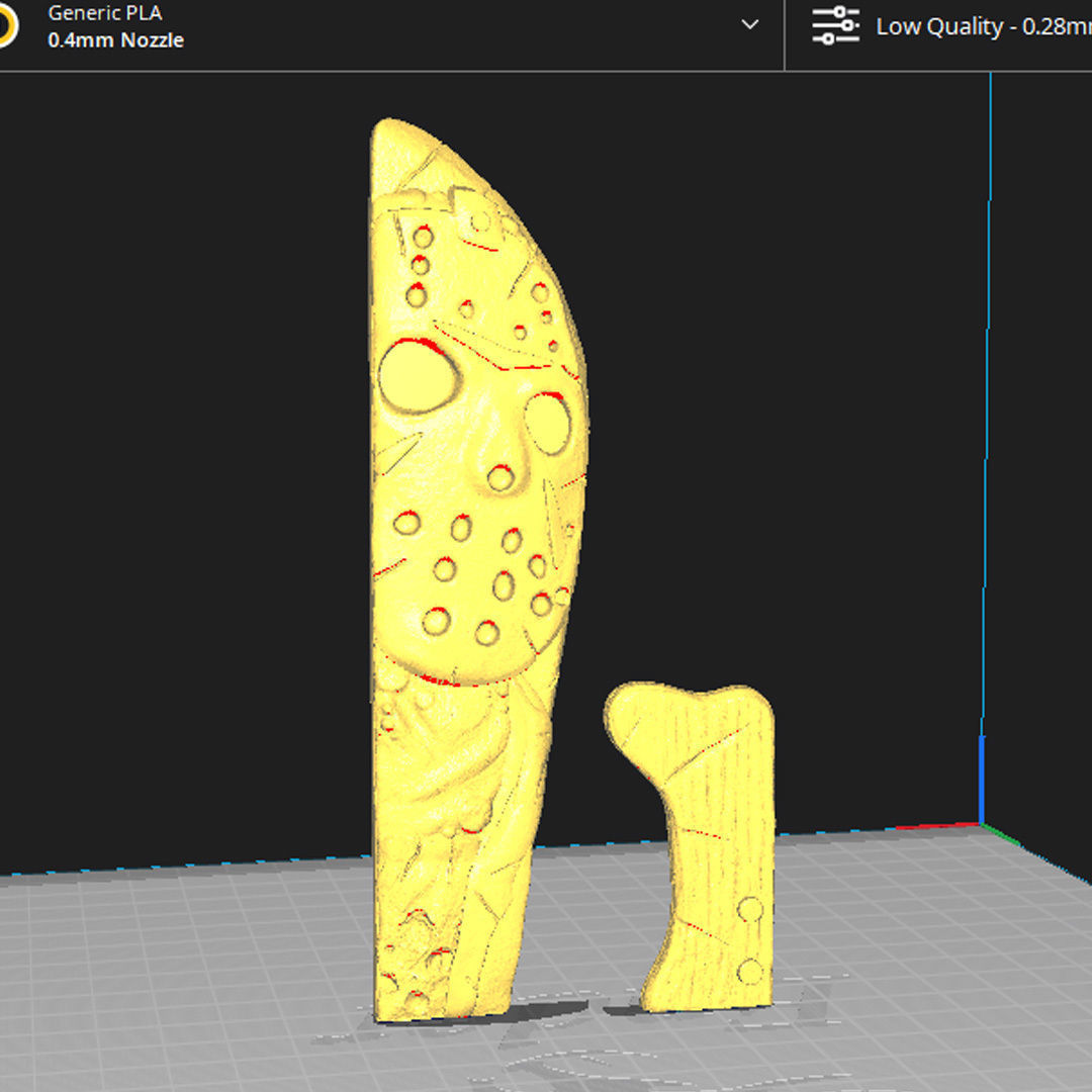 Horror Acccesories Friday 13th Jason Voorhees Machete 3D model_2