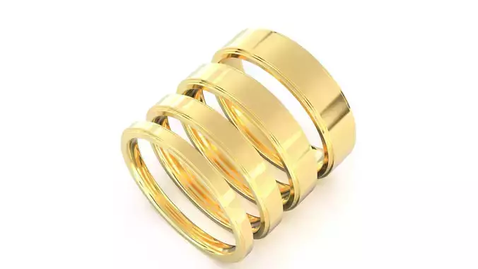 Court Band Ring for Men R036