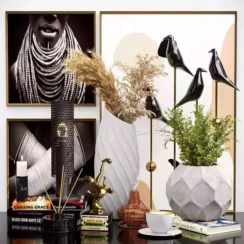 Decorative set with Table Lamp