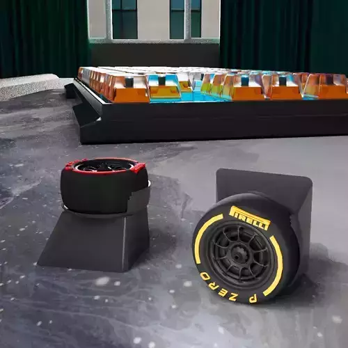 Keyboard formula 1 tire keycap  3D print model