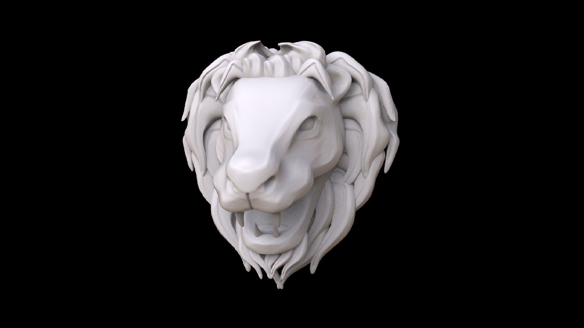 Lion Head   3D print model_3