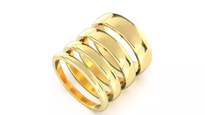D Court Band Ring for Men R038