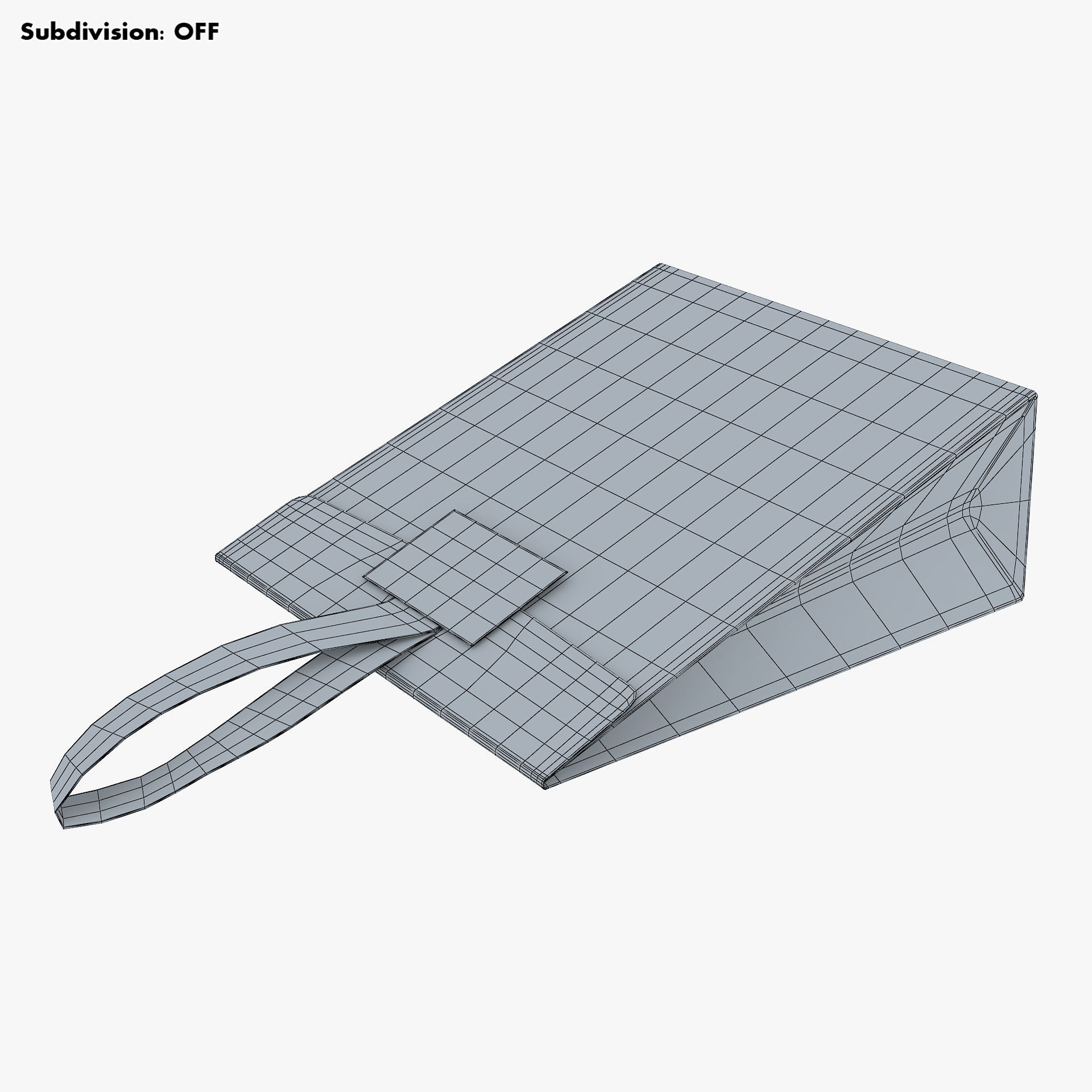 Gift Paper Bag M 1 3D model_21