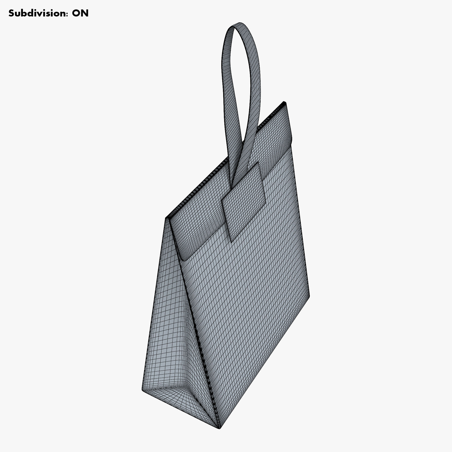 Gift Paper Bag M 1 3D model_14