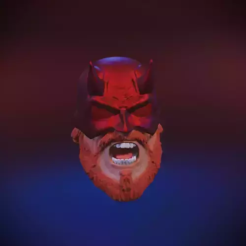 King Daredevil Screaming Head
