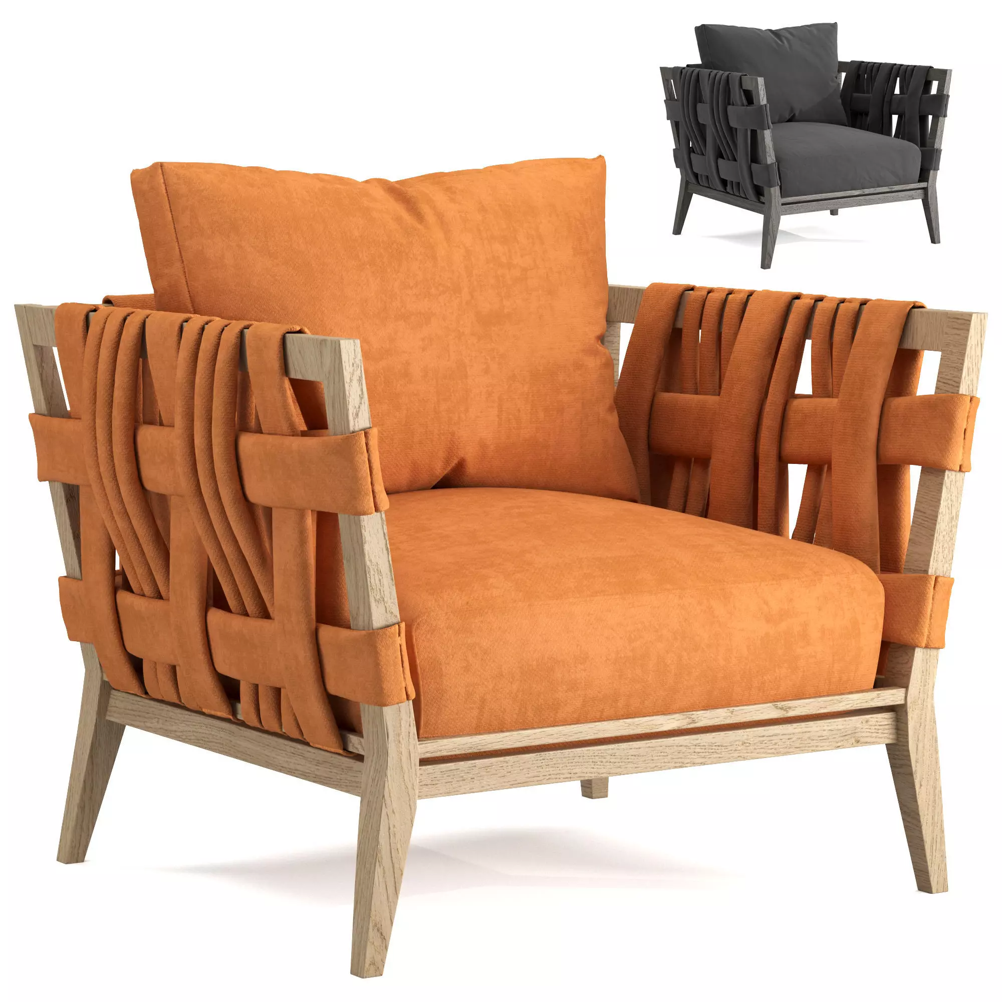 Malang Outdoor Lounge Chair 3D model