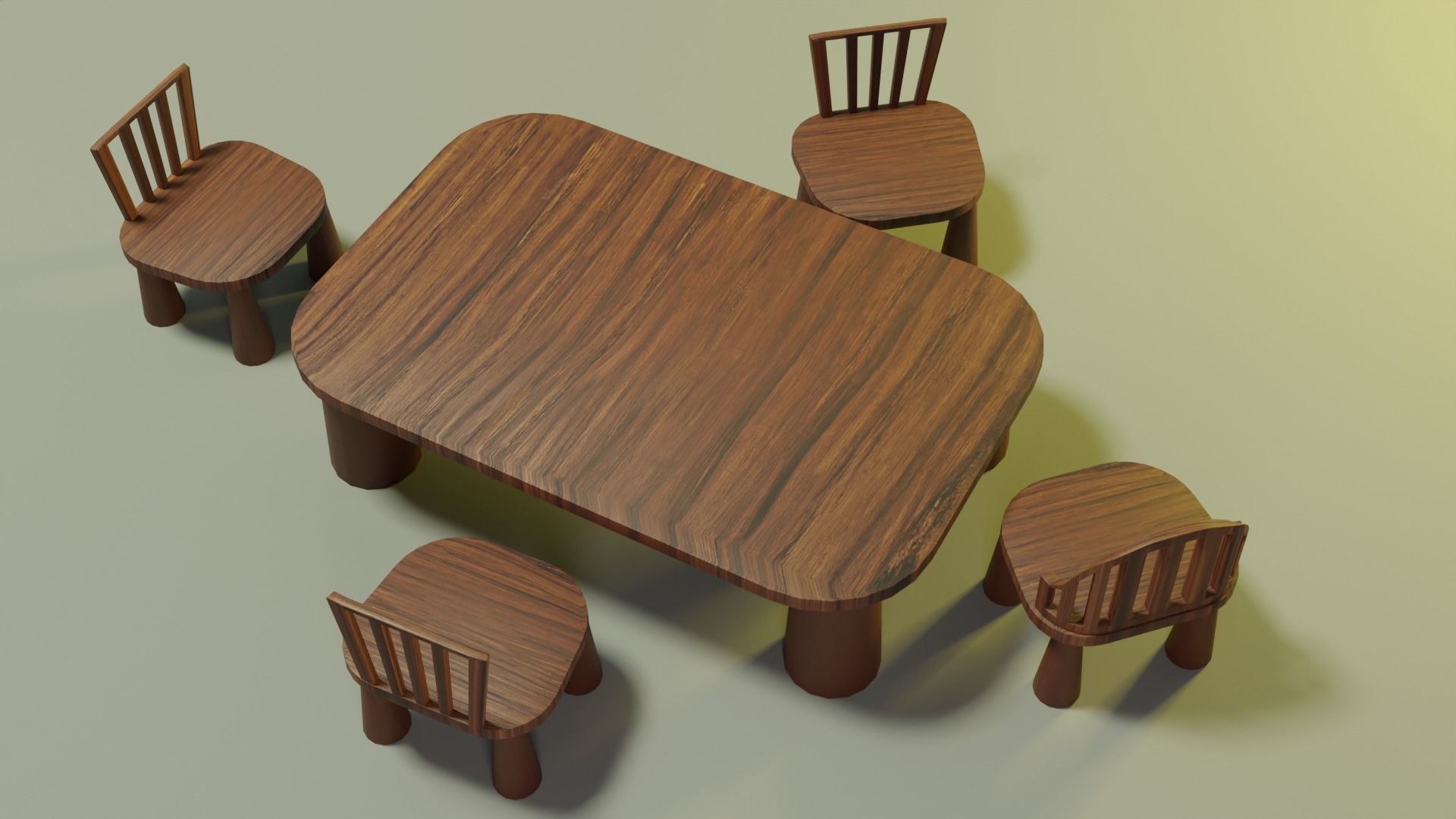 Childrens furniture PACK childrens room AND 1 item free Low-poly 3D model_7