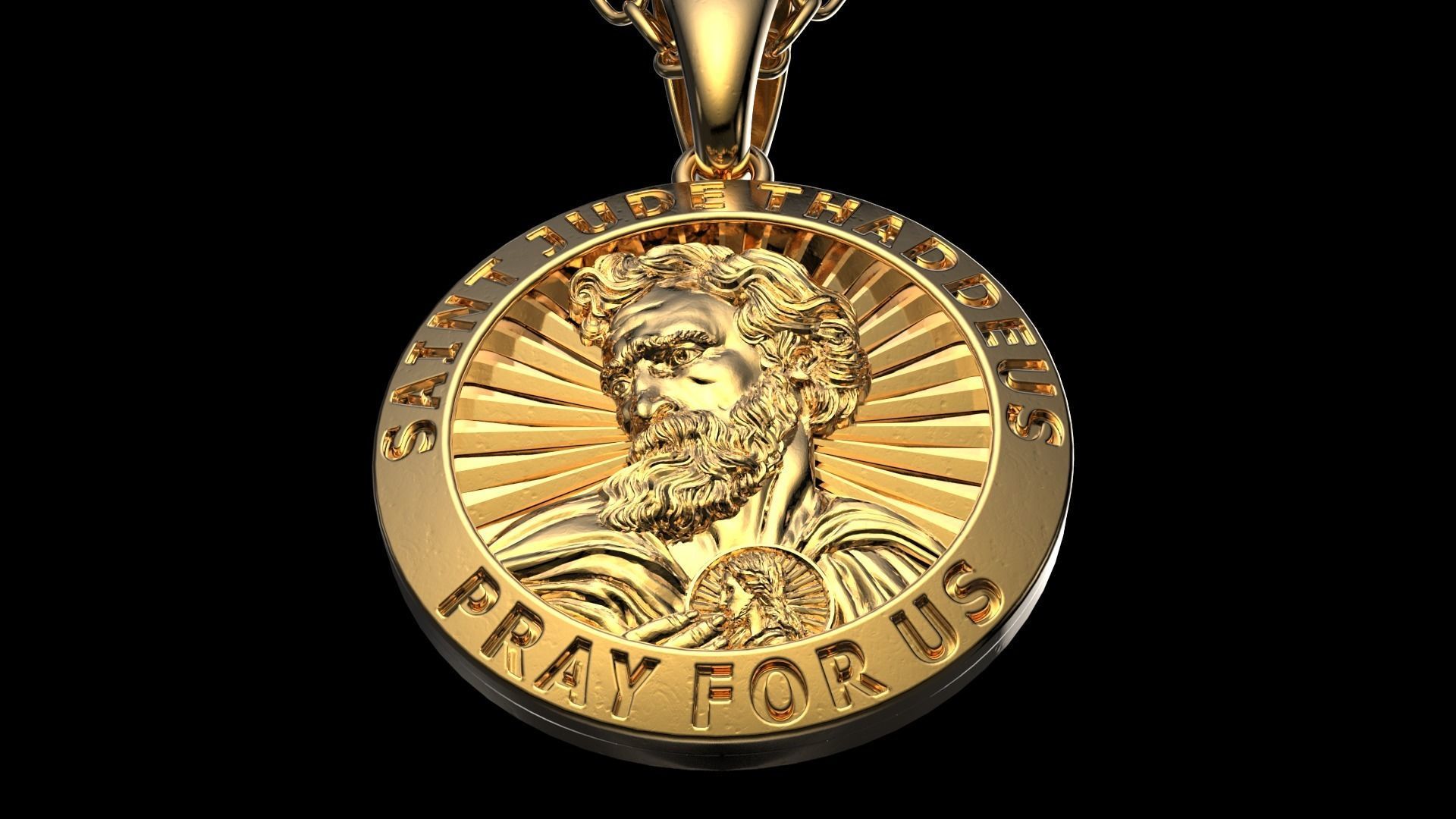 St Jude Thaddeus 3d stl 3D print model_3