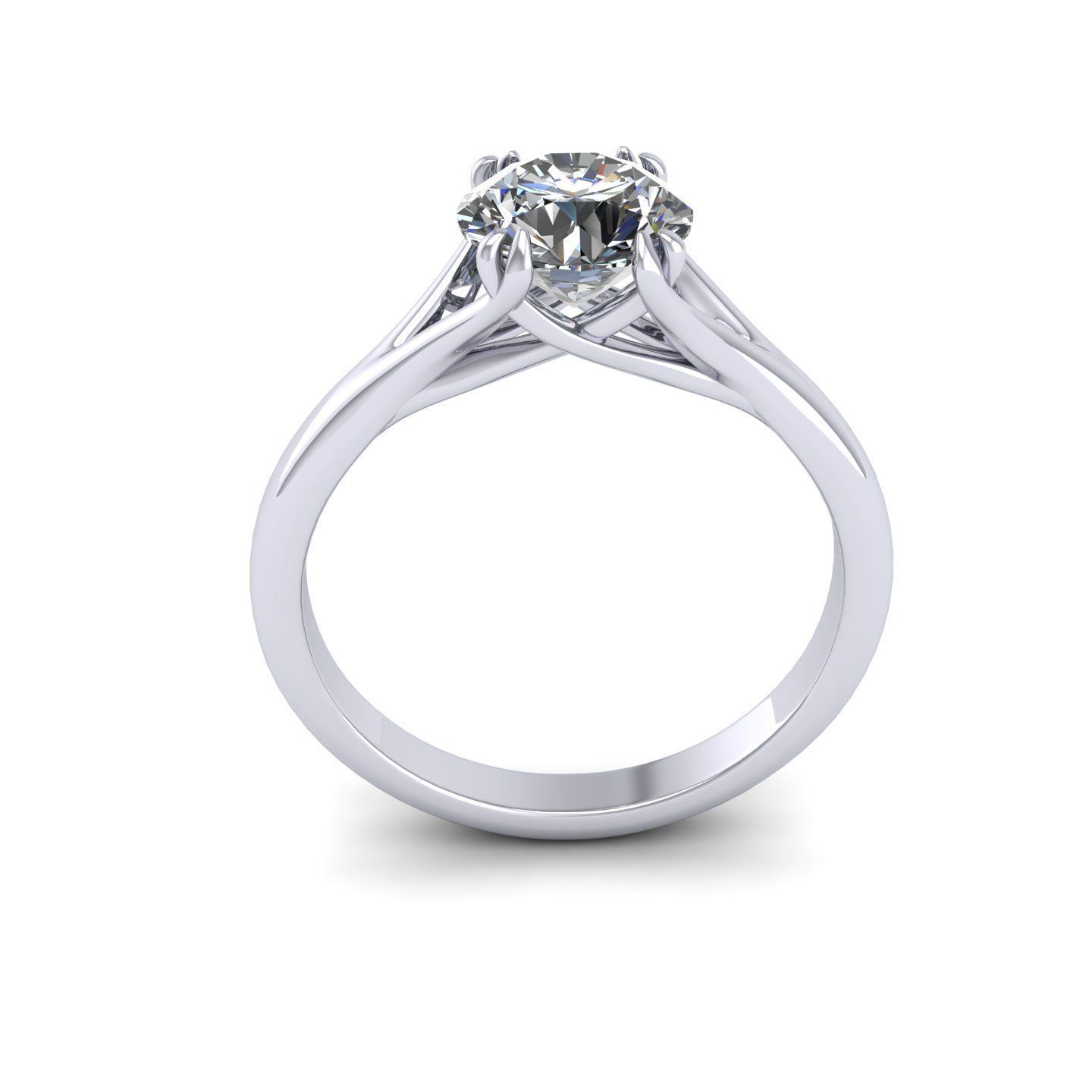 Solitaire Twist Prong R2 3D print model_1