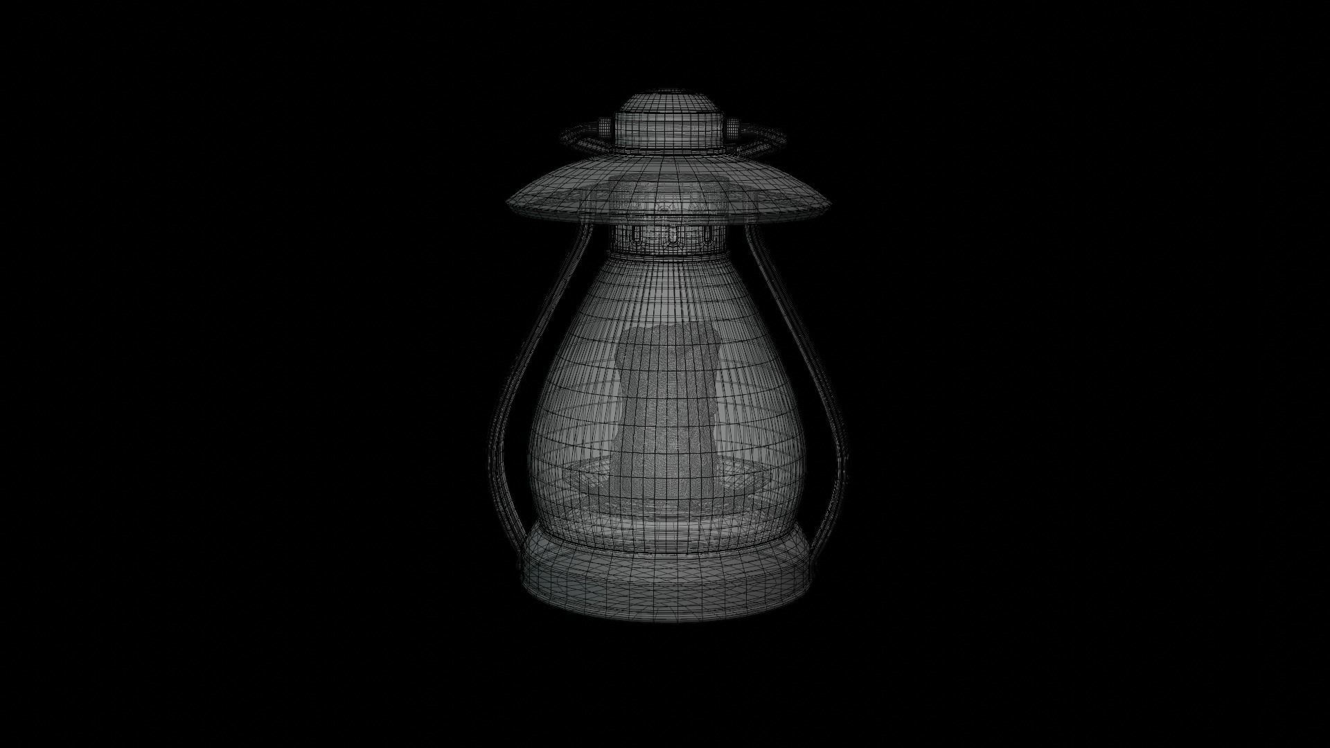 Old Lantern Low-poly 3D model_6