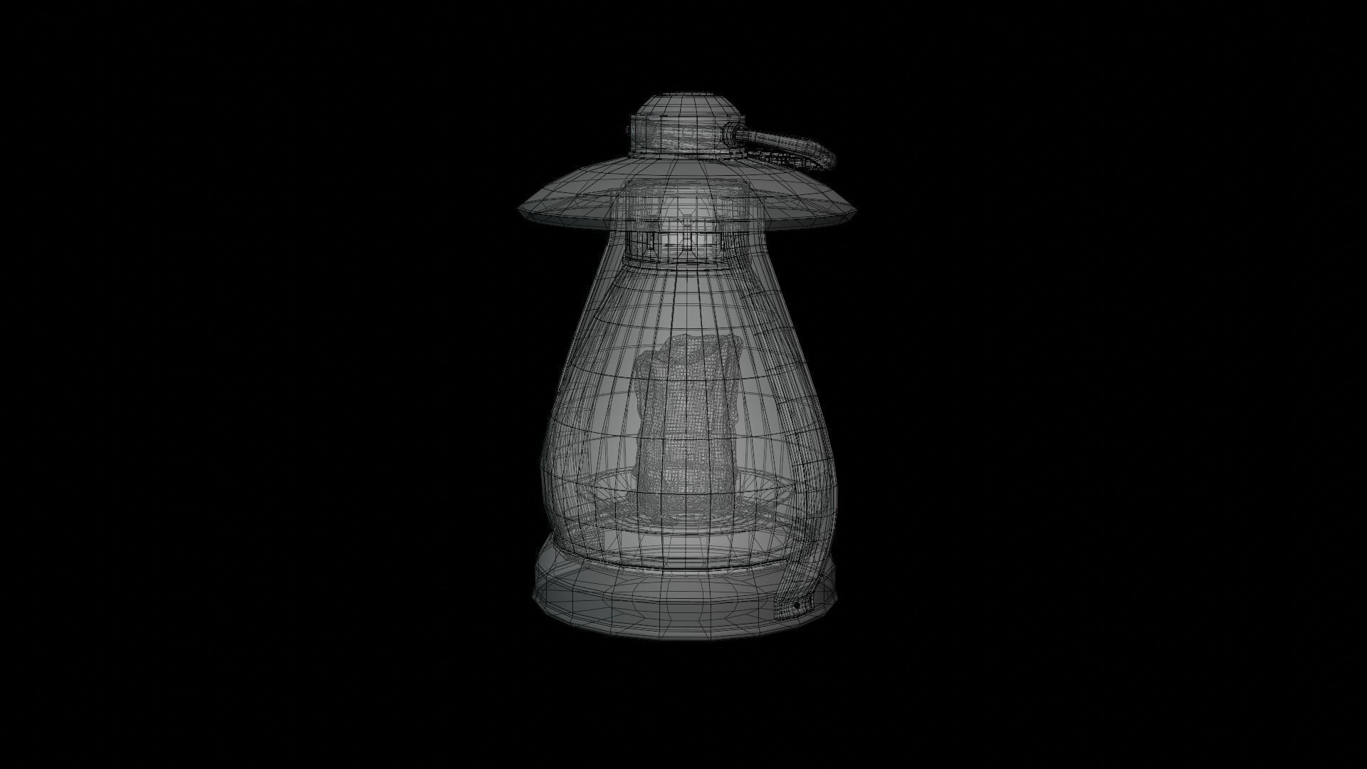 Old Lantern Low-poly 3D model_2