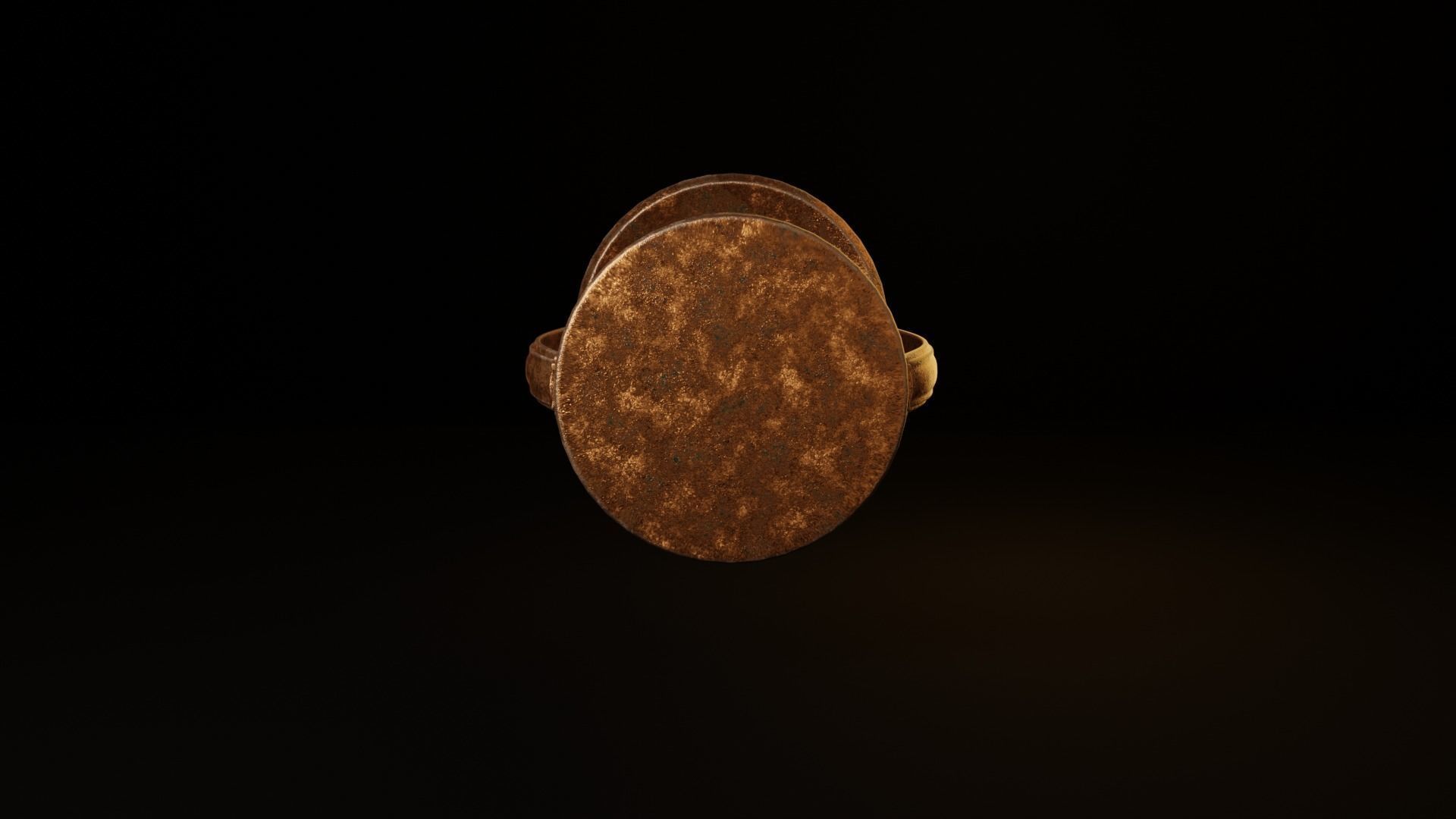 Old Lantern Low-poly 3D model_16