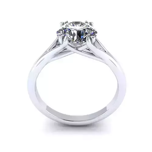 Solitaire Twist Prong Diamond Ring Size USA 6