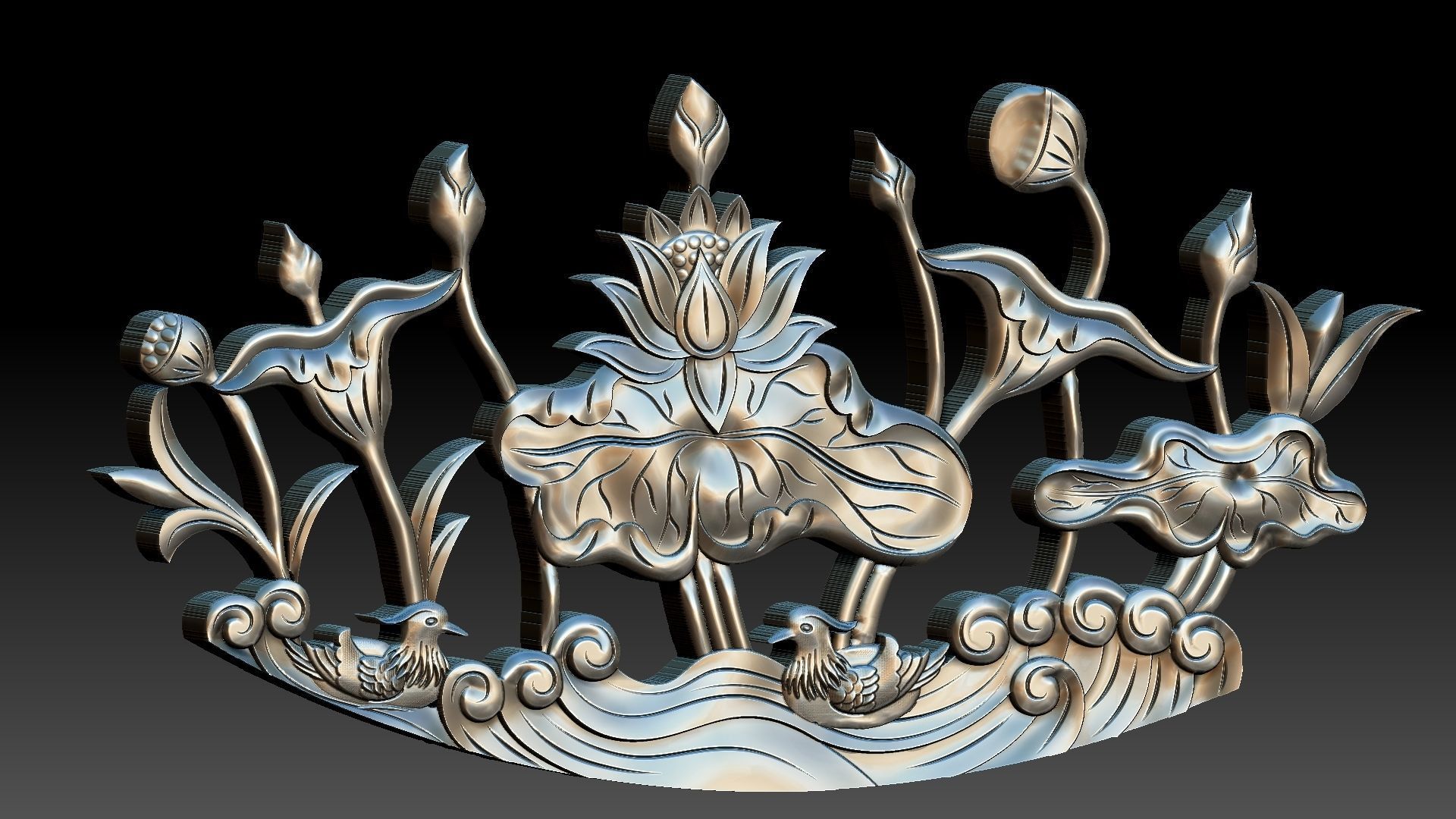 Divan pattern  3D print model_9