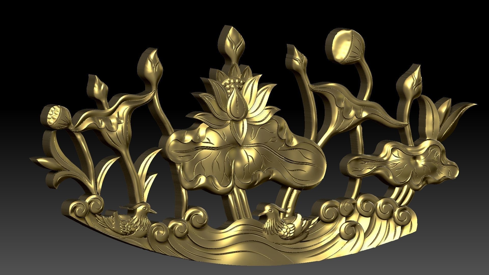 Divan pattern  3D print model_8