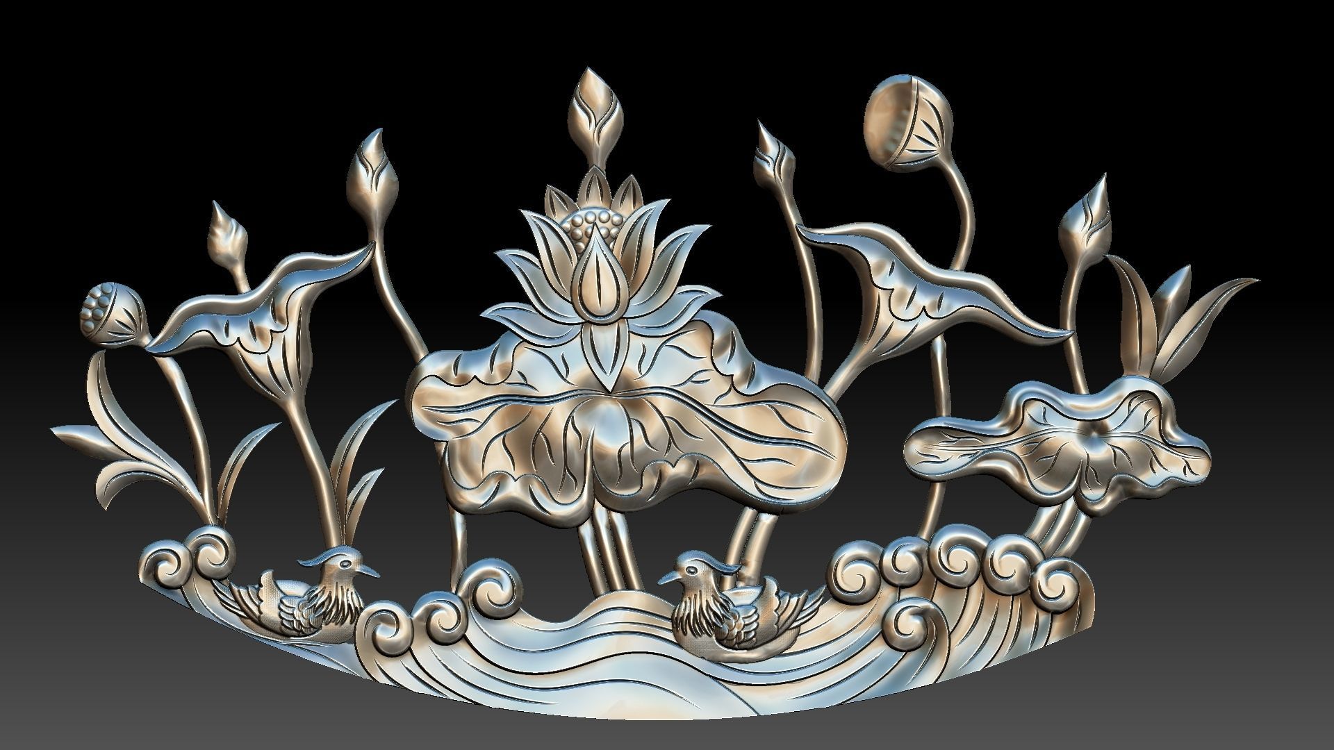 Divan pattern  3D print model_6