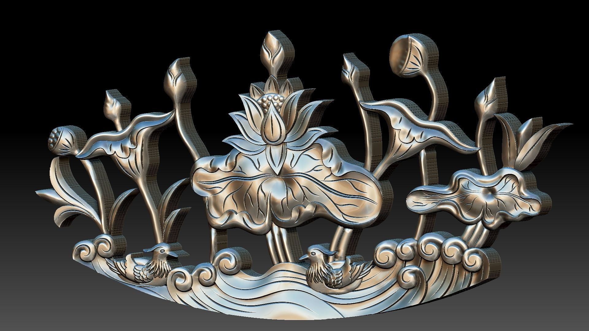 Divan pattern  3D print model_7