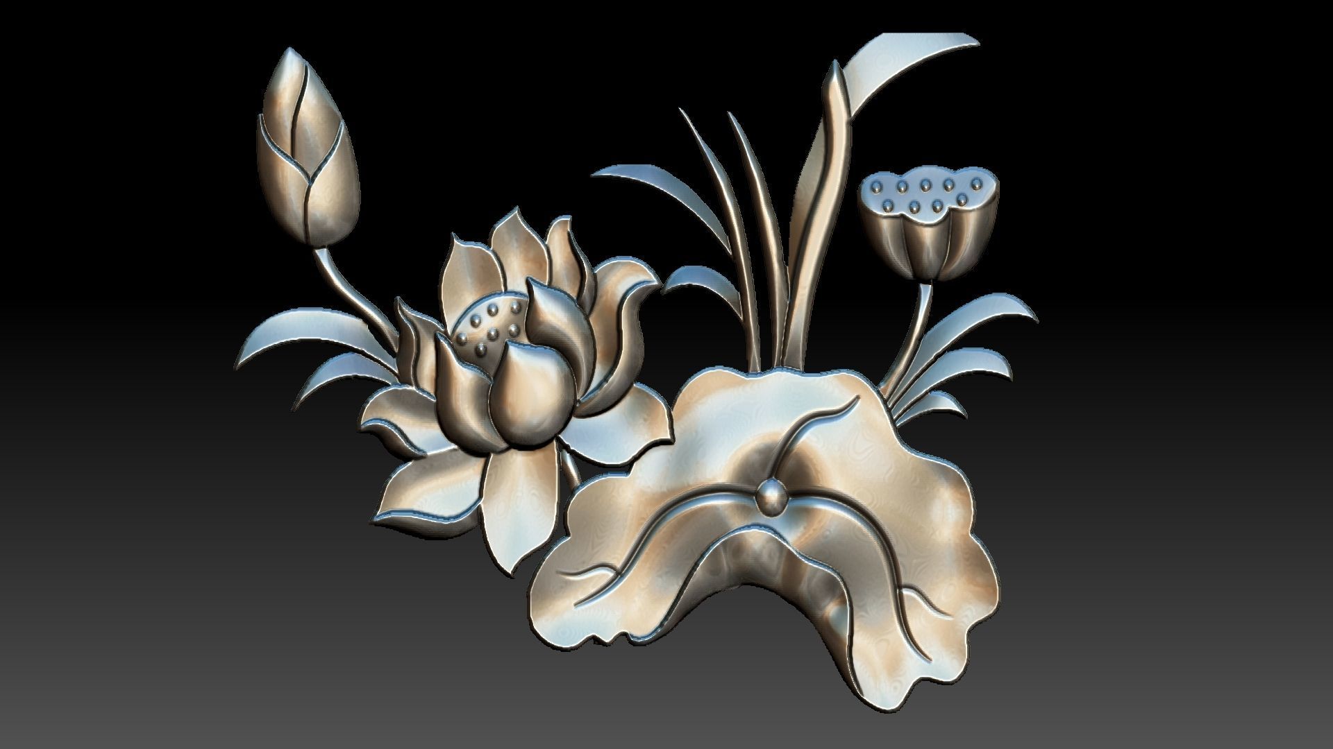 Divan pattern  3D print model_12