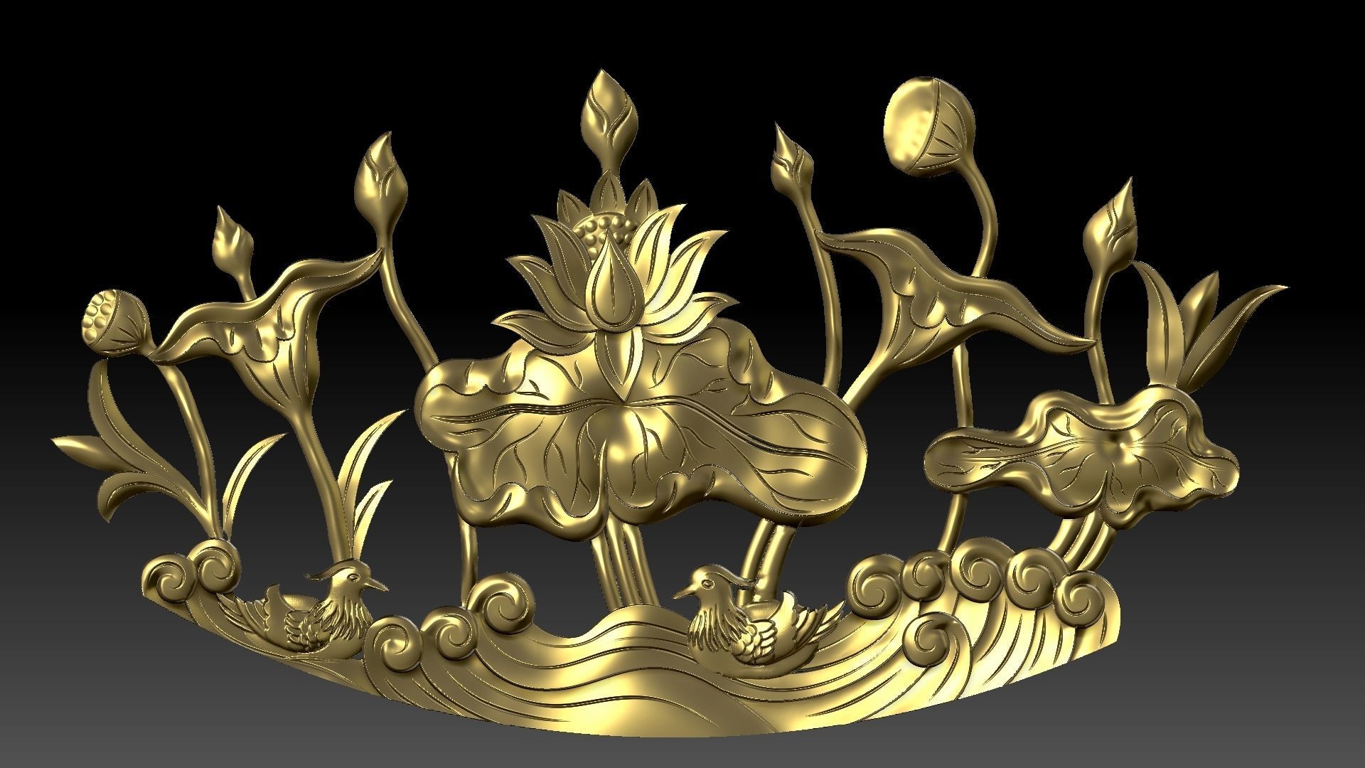 Divan pattern  3D print model_10