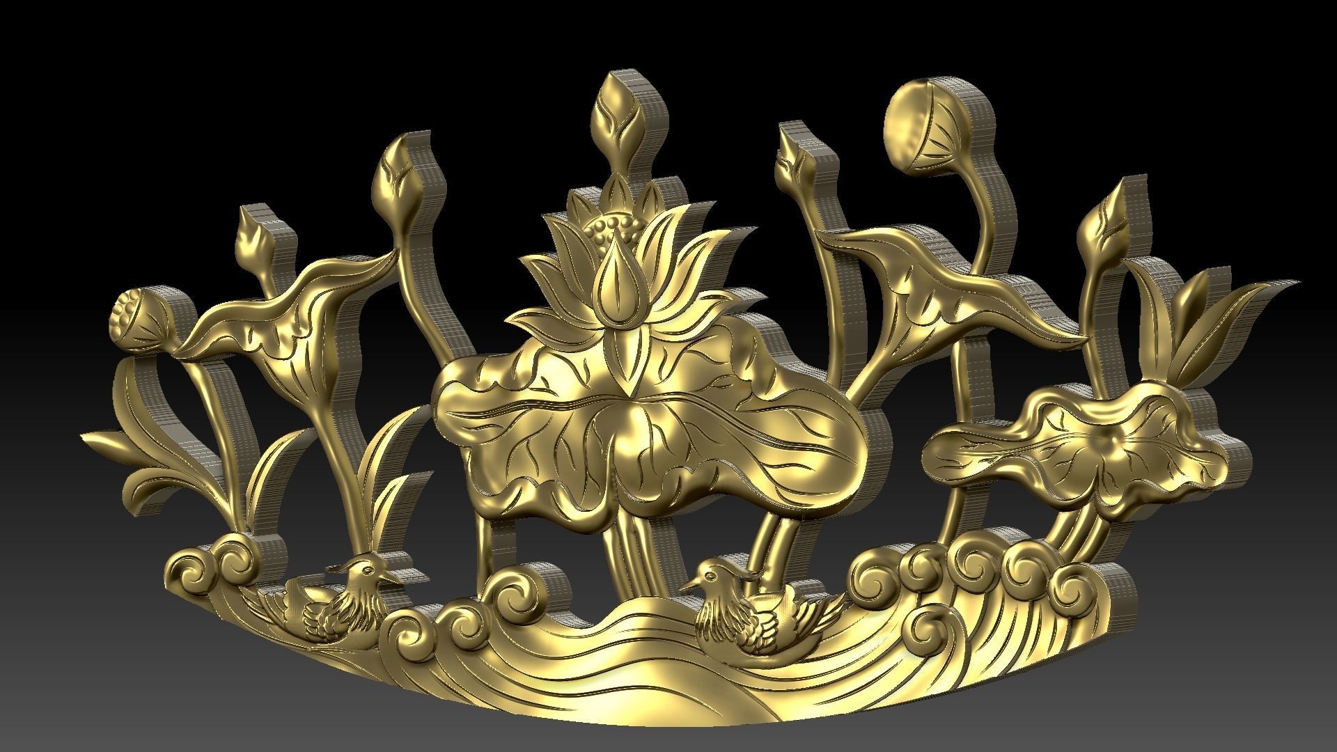 Divan pattern  3D print model_14