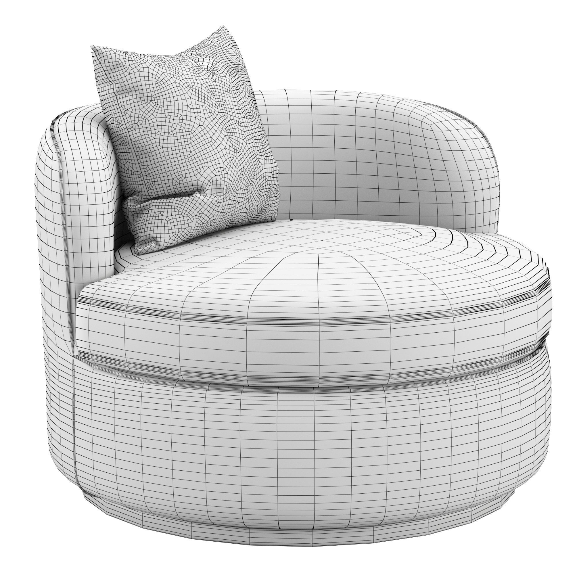 Tiffany armchair 3D model_2