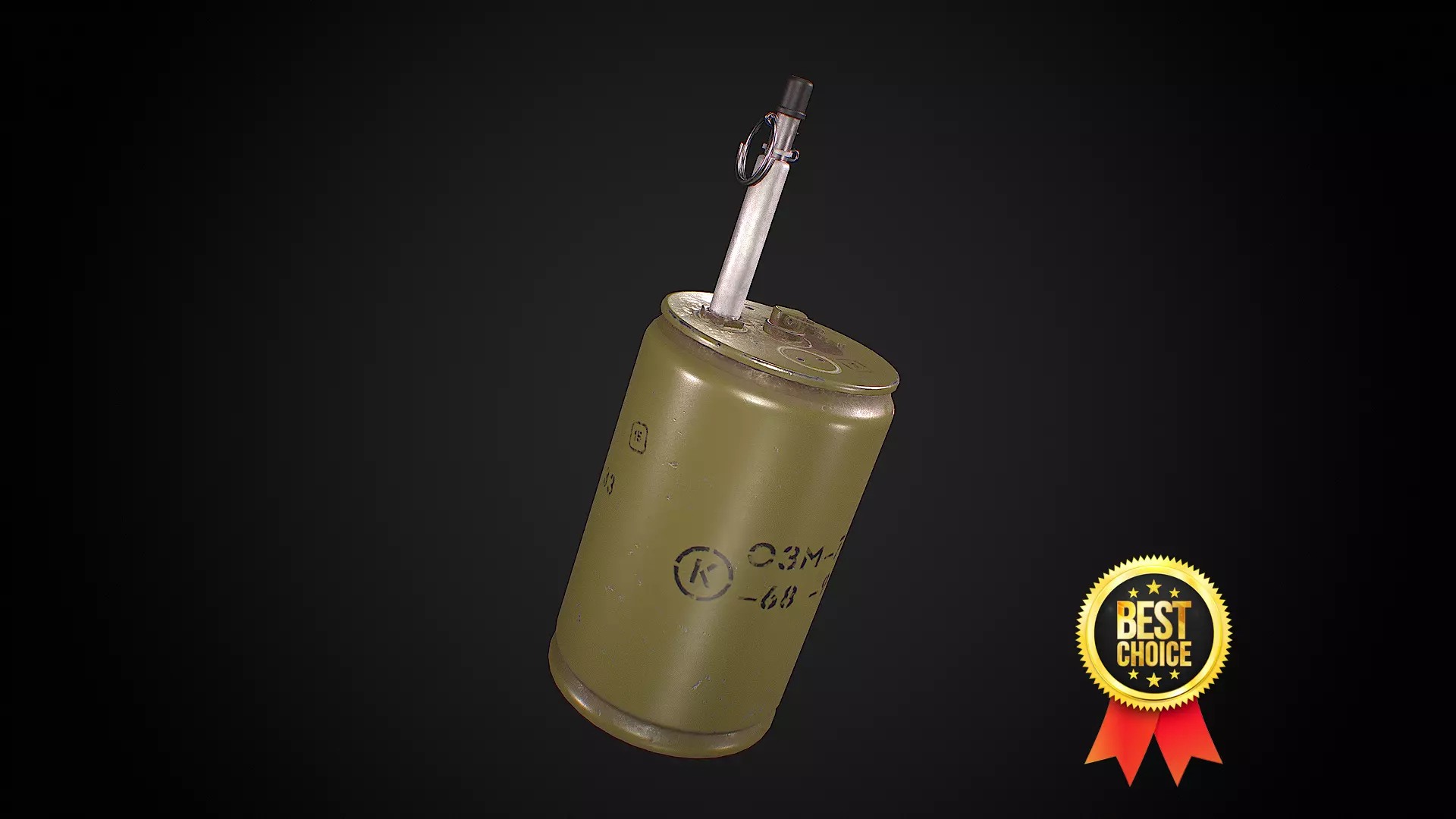 Anti-personnel bouncing mine  OZM-72 Low-poly 3D model_0