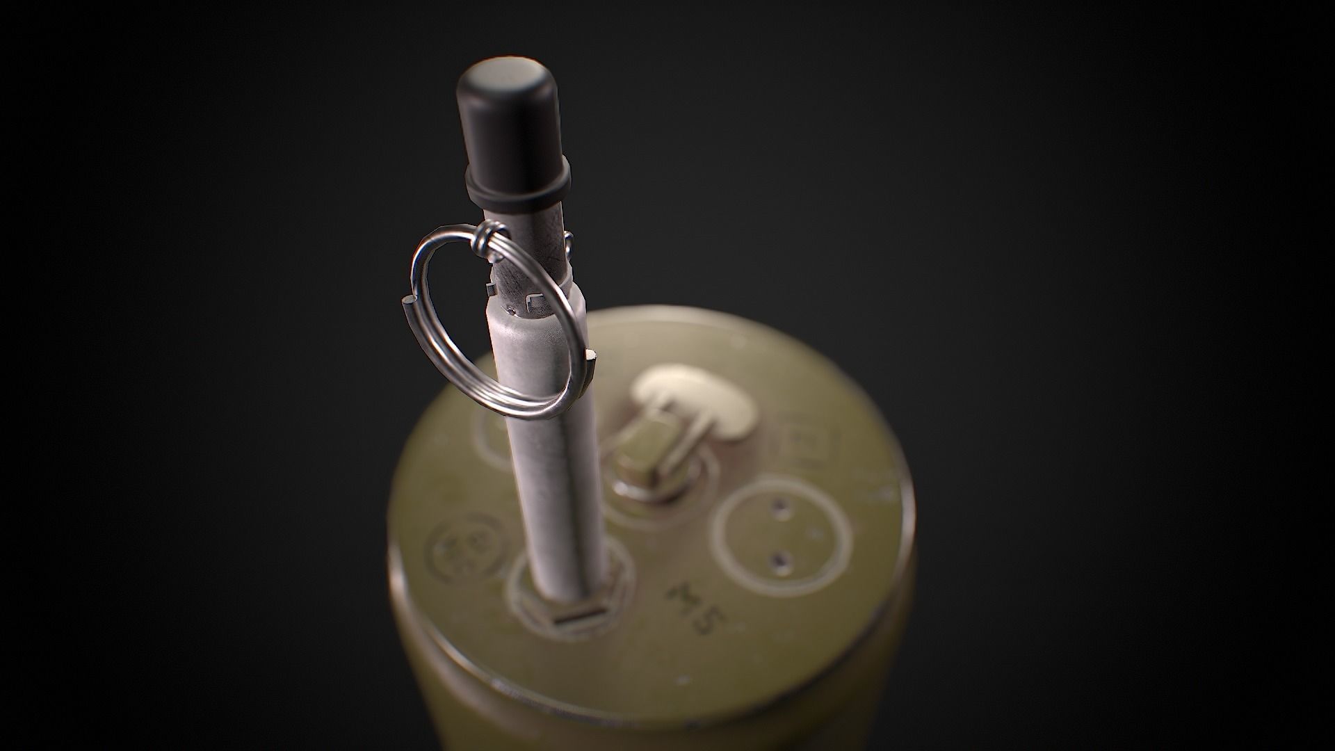 Anti-personnel bouncing mine  OZM-72 Low-poly 3D model_7