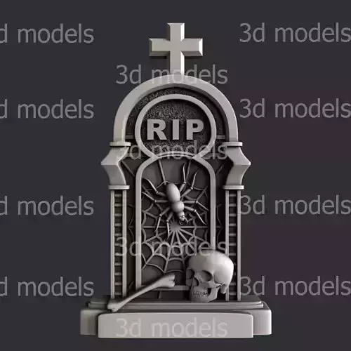 3d STL models for CNC or 3d printer tombstones decor P464
