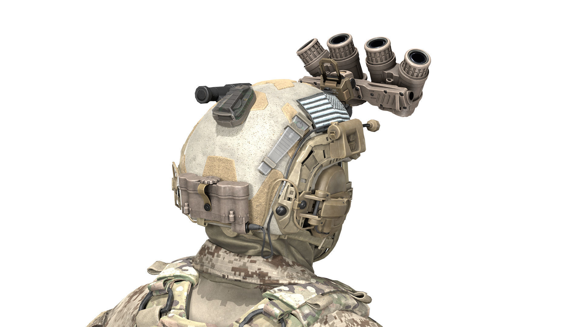 GPNVG-18 NIGHT VISION GOGGLE Low-poly 3D model_8