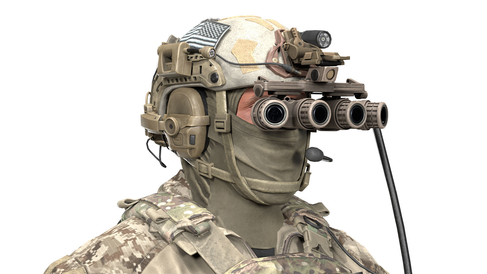 GPNVG-18 NIGHT VISION GOGGLE Low-poly 3D model_5