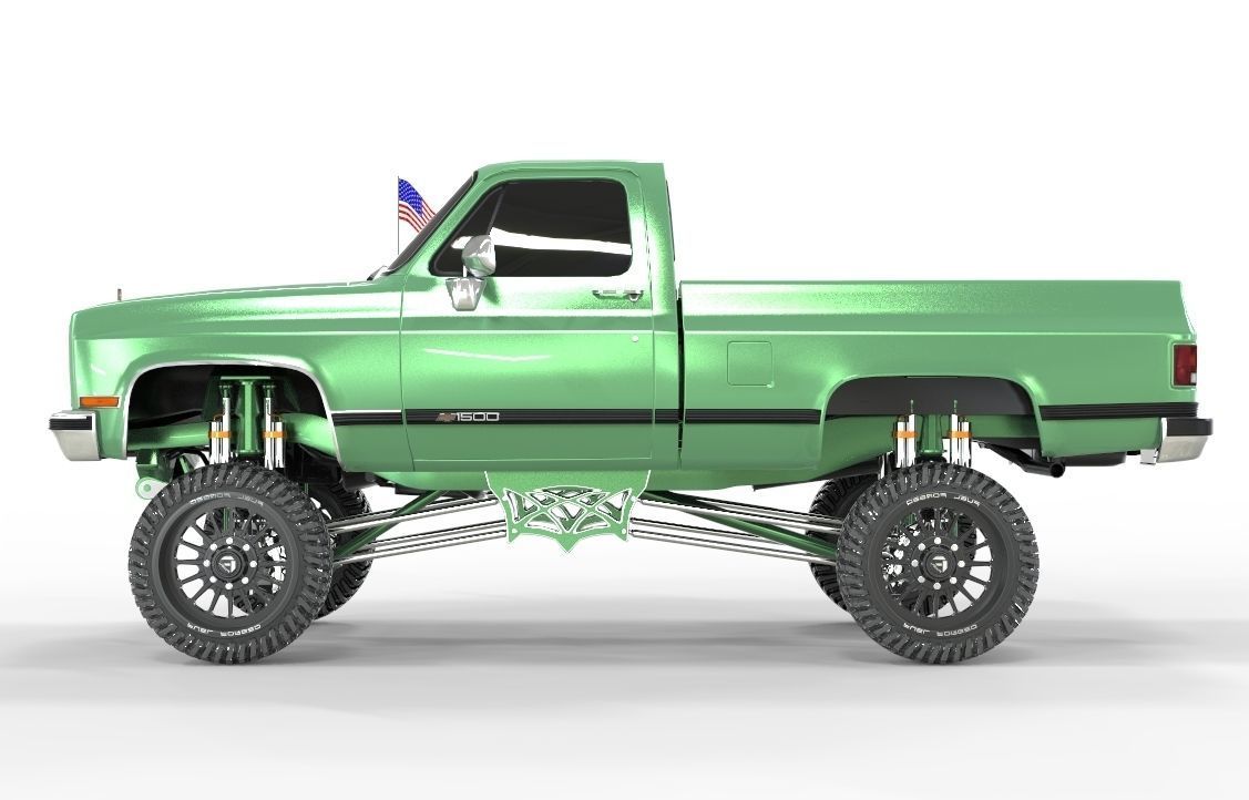 CHEVROLET C10 1500 TRUCK LIFTED 3D model_1
