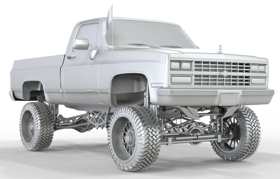CHEVROLET C10 1500 TRUCK LIFTED 3D model_8
