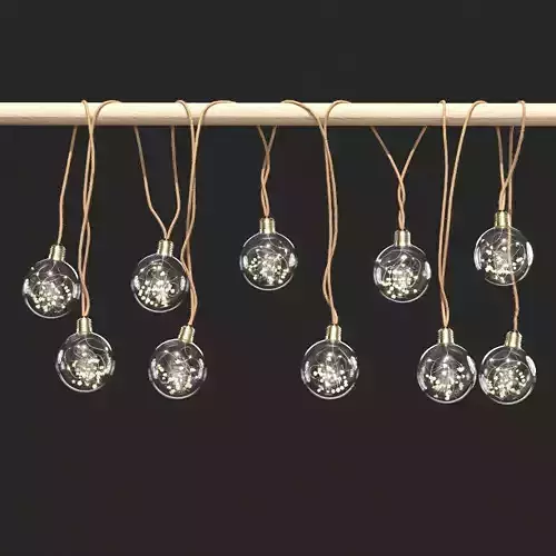BUTLERS Dried Flower Light bulb String