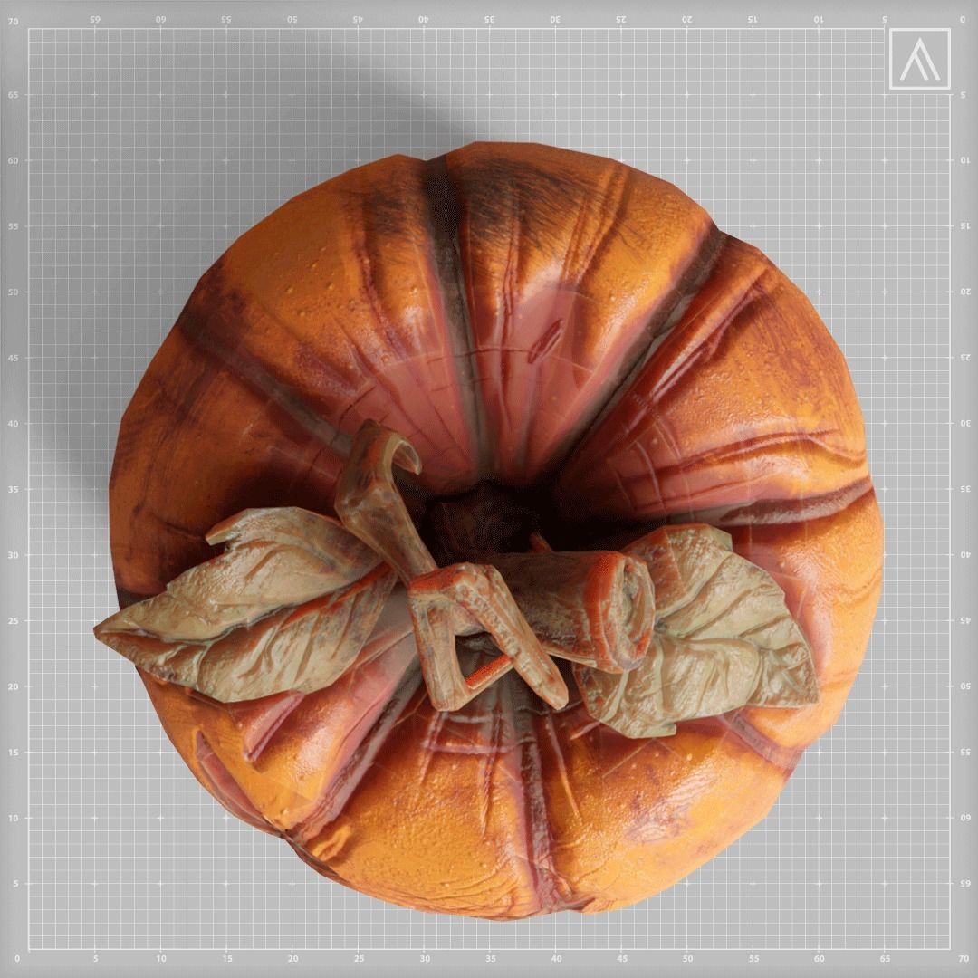 Halloween Pumpkin - 3d model Low-poly 3D model_5