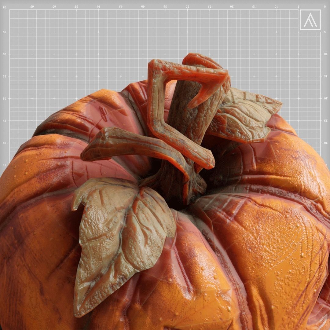 Halloween Pumpkin - 3d model Low-poly 3D model_4